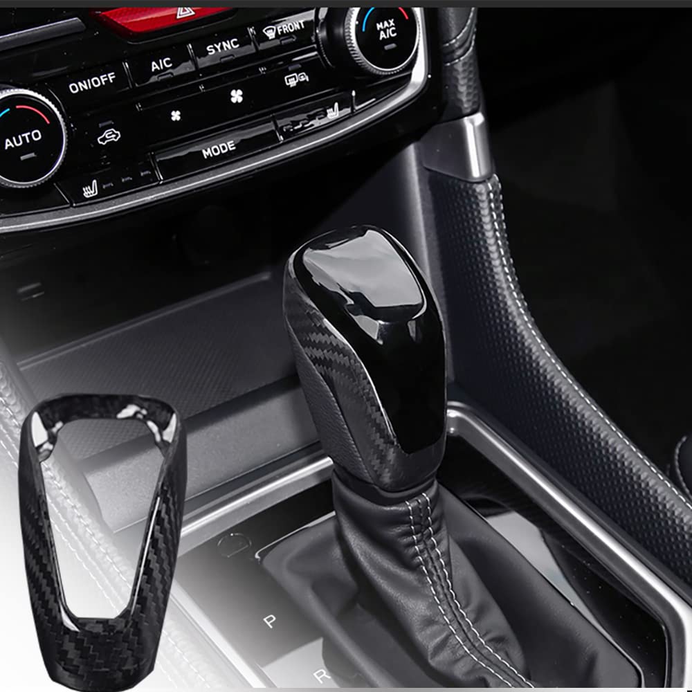 Genuine Carbon Fiber Gear Shift Knob Cover Trim for Subaru Forester & Crosstrek (2019-2023), WRX & Impreza (2018-2023) | Premium Interior Styling Upgrade