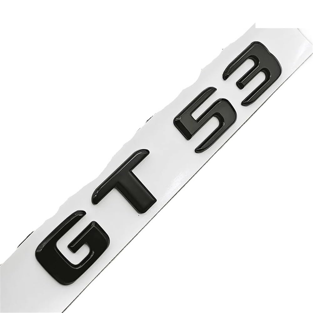 3D ABS Rear Trunk Emblem Badge for Mercedes-AMG GT 43 GT 50 GT 53 GT 63 - Glossy Black & Chrome