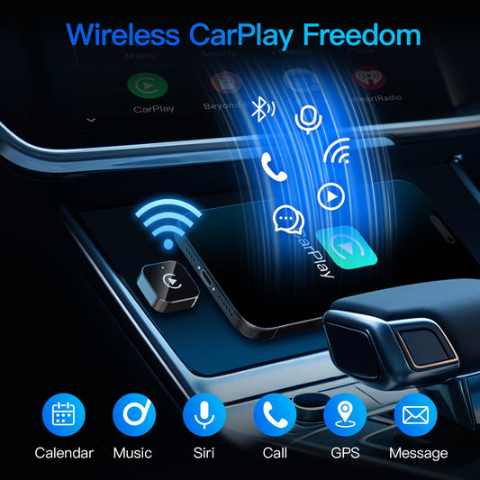 2-in-1 Wireless CarPlay & Android Auto Adapter | No Latency Mini Dongle