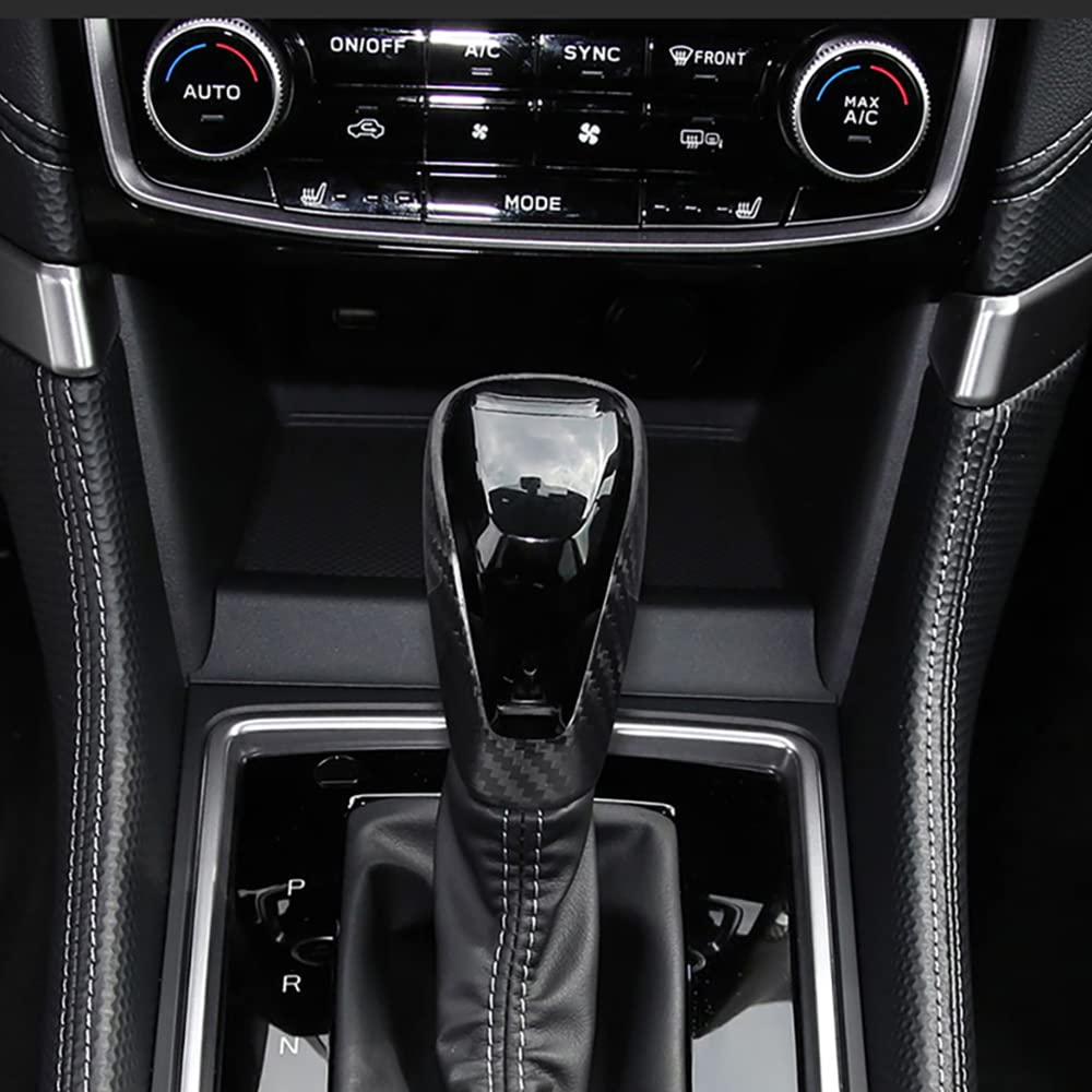 Genuine Carbon Fiber Gear Shift Knob Cover Trim for Subaru Forester & Crosstrek (2019-2023), WRX & Impreza (2018-2023) | Premium Interior Styling Upgrade