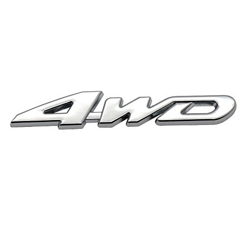 4WD Emblem Badge 3D Letter Metal Aluminum Alloy Fender Side Panel Car Sticker for All Wheel Drives, Off-Road, SUVs, Auto Trucks