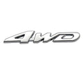 4WD Emblem Badge 3D Letter Metal Aluminum Alloy Fender Side Panel Car Sticker for All Wheel Drives, Off-Road, SUVs, Auto Trucks
