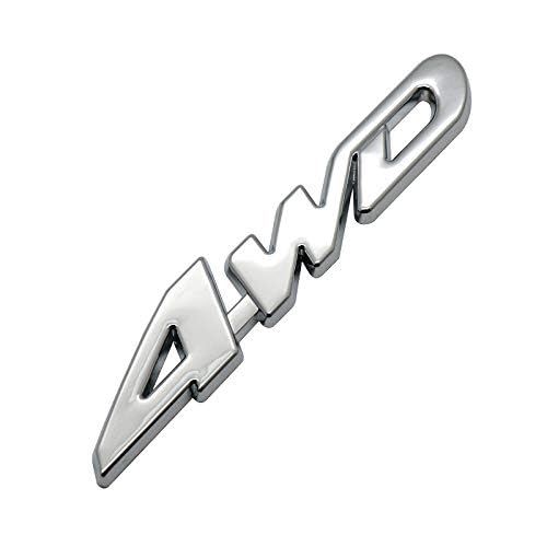 4WD Emblem Badge 3D Letter Metal Aluminum Alloy Fender Side Panel Car Sticker for All Wheel Drives, Off-Road, SUVs, Auto Trucks - Goecice Store
