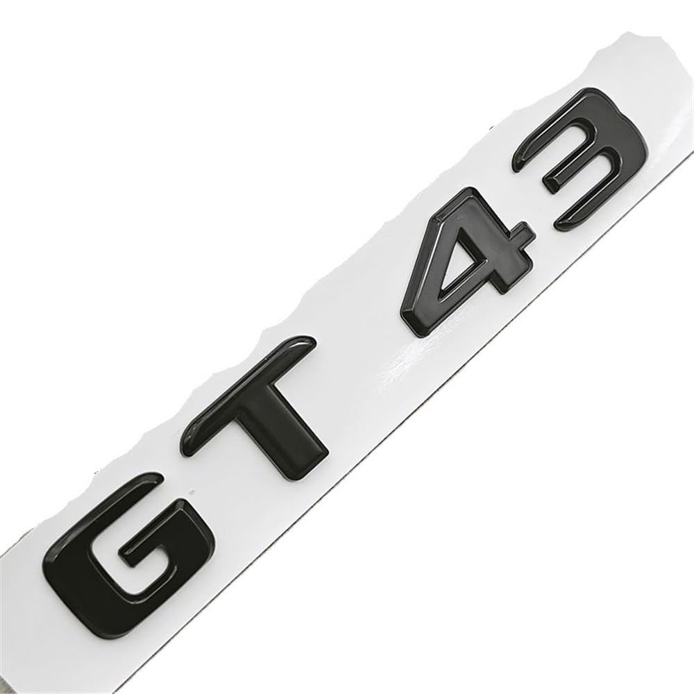 3D ABS Rear Trunk Emblem Badge for Mercedes-AMG GT 43 GT 50 GT 53 GT 63 - Glossy Black & Chrome