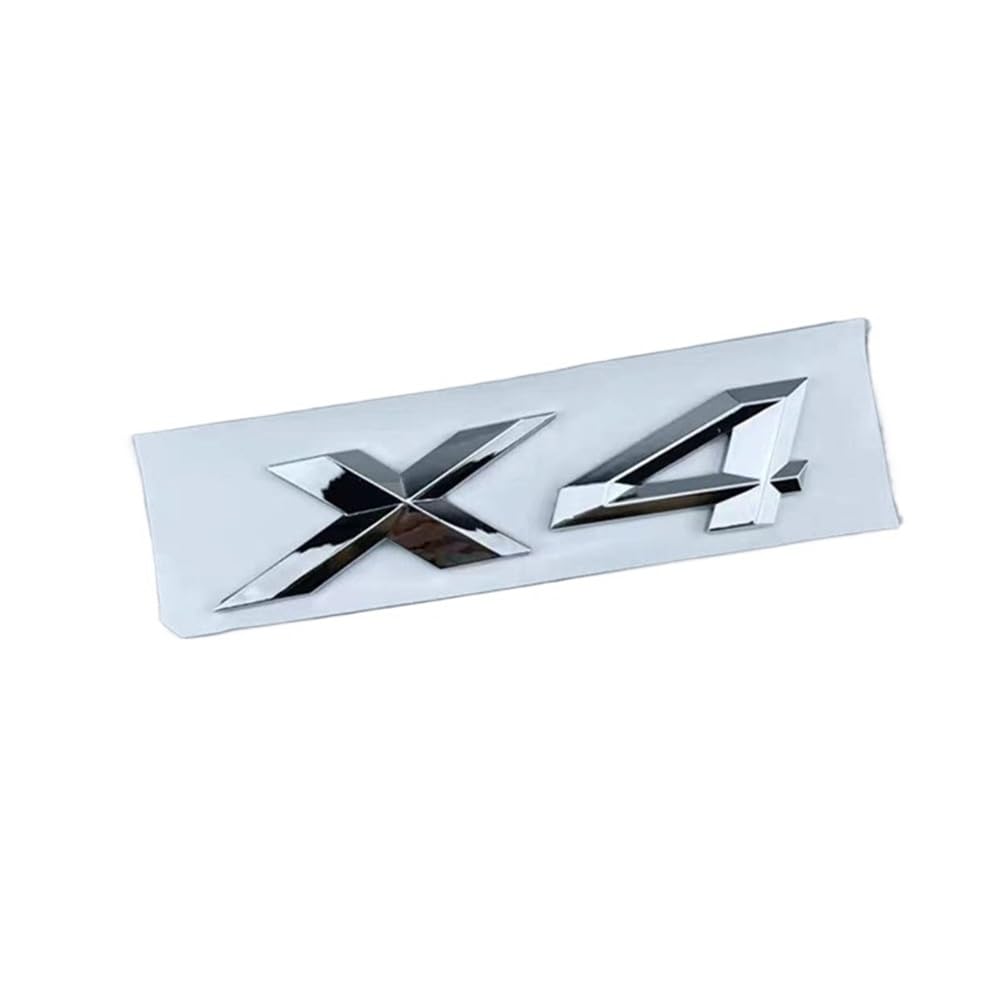 3D ABS Rear Trunk Emblem Badge for BMW X1 X2 X3 X4 X5 X6 X7 - Chrome & Glossy Black