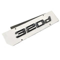 3D ABS Rear Trunk Emblem Badge for BMW 3 Series 320i 320d - Glossy Black & Chrome