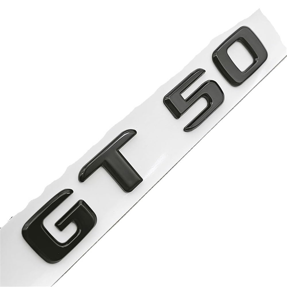3D ABS Rear Trunk Emblem Badge for Mercedes-AMG GT 43 GT 50 GT 53 GT 63 - Glossy Black & Chrome
