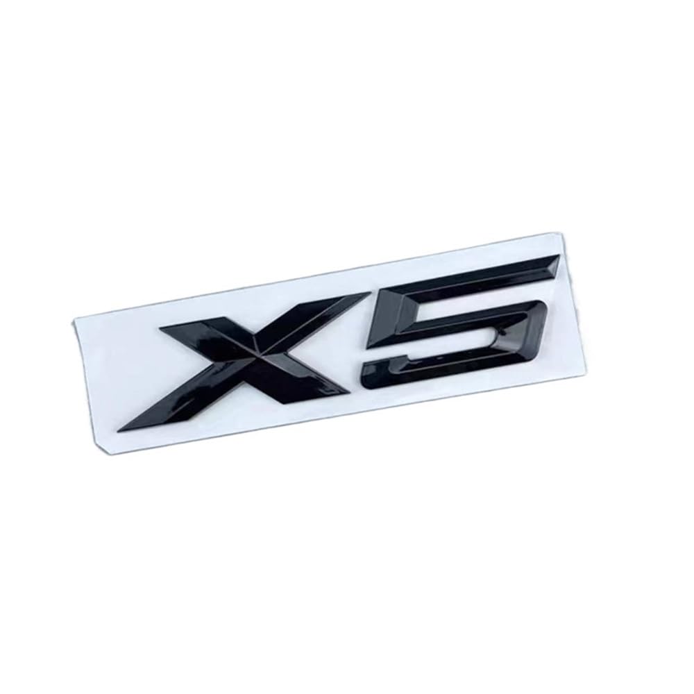 3D ABS Rear Trunk Emblem Badge for BMW X1 X2 X3 X4 X5 X6 X7 - Chrome & Glossy Black