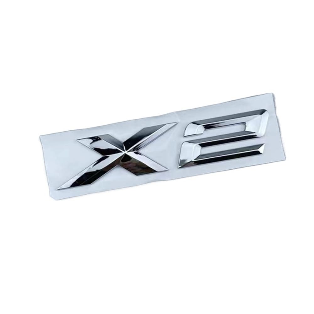 3D ABS Rear Trunk Emblem Badge for BMW X1 X2 X3 X4 X5 X6 X7 - Chrome & Glossy Black