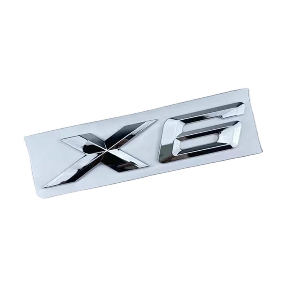 3D ABS Rear Trunk Emblem Badge for BMW X1 X2 X3 X4 X5 X6 X7 - Chrome & Glossy Black