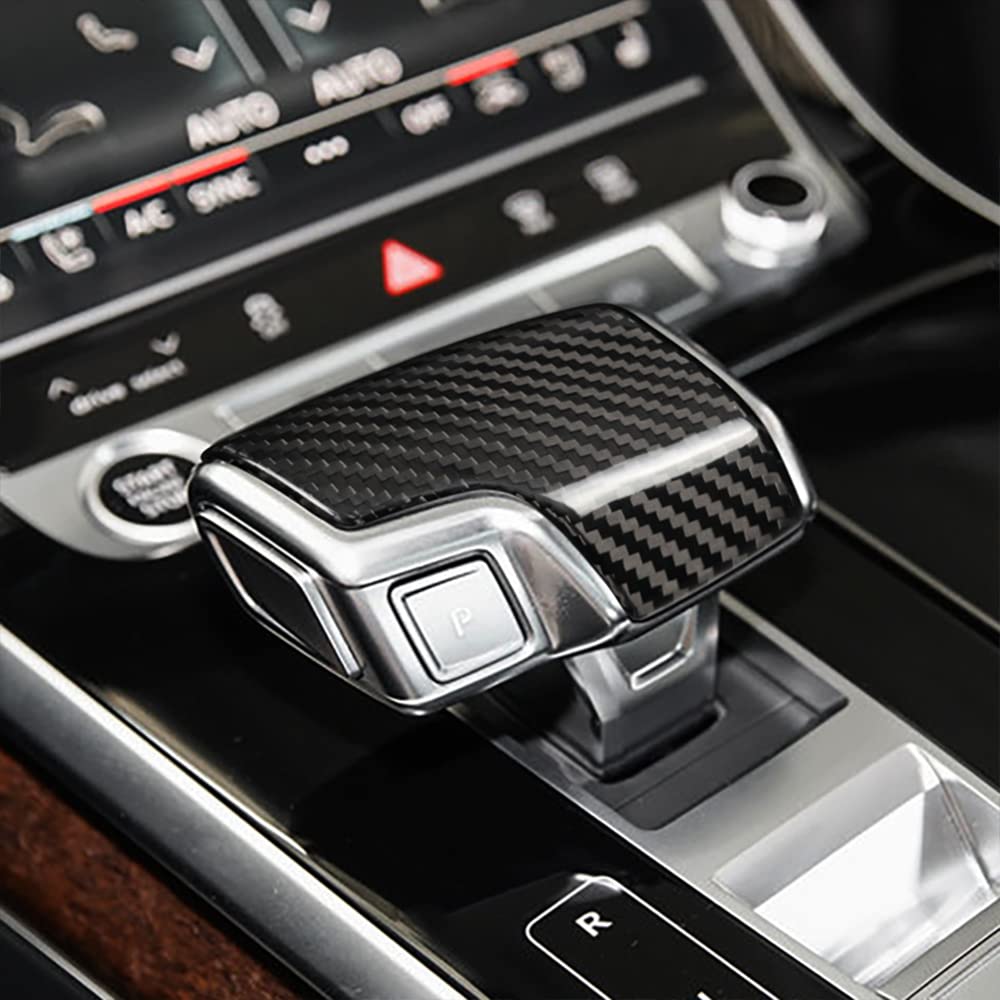 Audi Carbon Fiber Shift Knob Cover Trim | For A6 S6 RS6 A7 RS7 Q7 Q8 A8 S8 (2019-2024) - AutoGearHub
