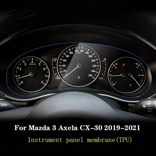 Car Interior Console Transparent TPU Film Speedometer Anti Scratch refit，for Mazda 3 Axela CX-30 2019-2023 - Goecice Store