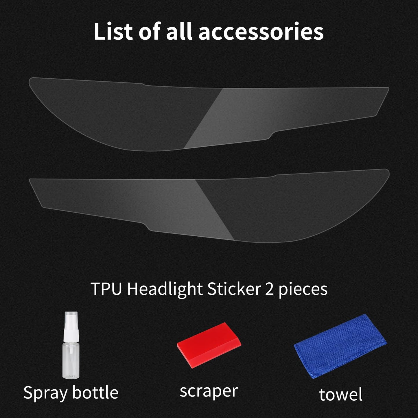 Clear TPU Headlight Protection Film for Mazda CX-5 2022-2025 — Pre-Cut Invisible PPF, Anti-Yellowing 5-Piece Kit - Goecice
