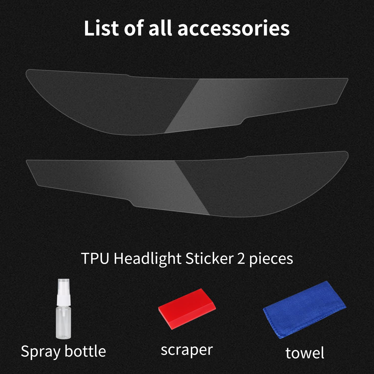 Clear TPU Headlight Protection Film for Mazda CX-5 2022-2025 — Pre-Cut Invisible PPF, Anti-Yellowing 5-Piece Kit - Goecice