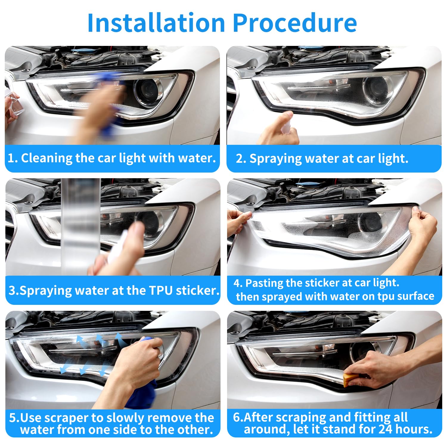 Clear TPU Headlight Protection Film for Mazda CX-5 2022-2025 — Pre-Cut Invisible PPF, Anti-Yellowing 5-Piece Kit - Goecice