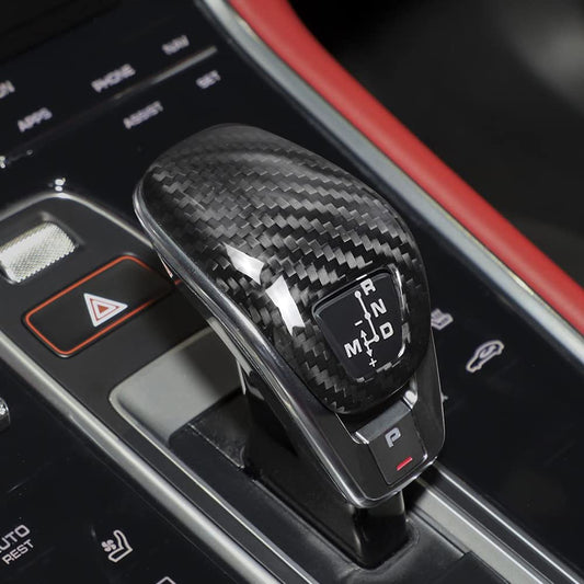 Genuine Carbon Fiber Gear Shift Knob Cover Trim for Porsche Panamera (2017-2023) | Luxury Interior Styling Upgrade - AutoGearHub