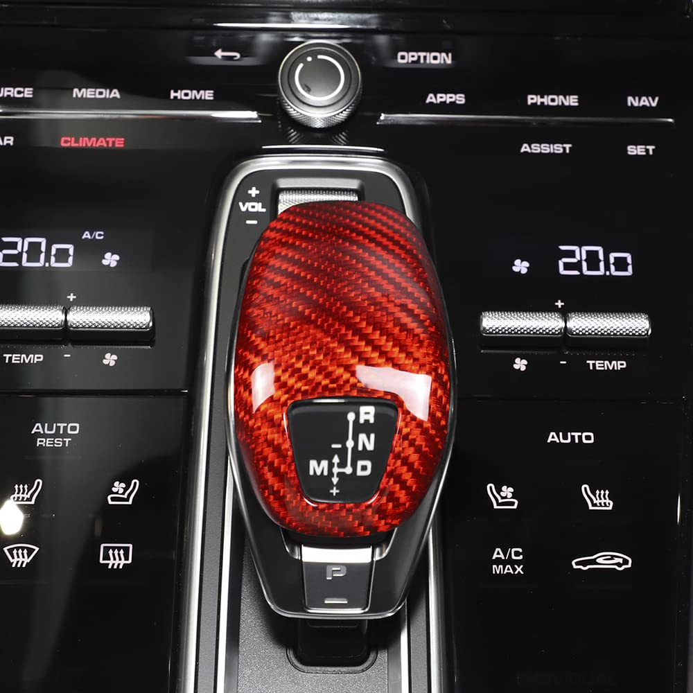 Genuine Carbon Fiber Gear Shift Knob Cover Trim for Porsche Panamera (2017-2023) | Luxury Interior Styling Upgrade - AutoGearHub