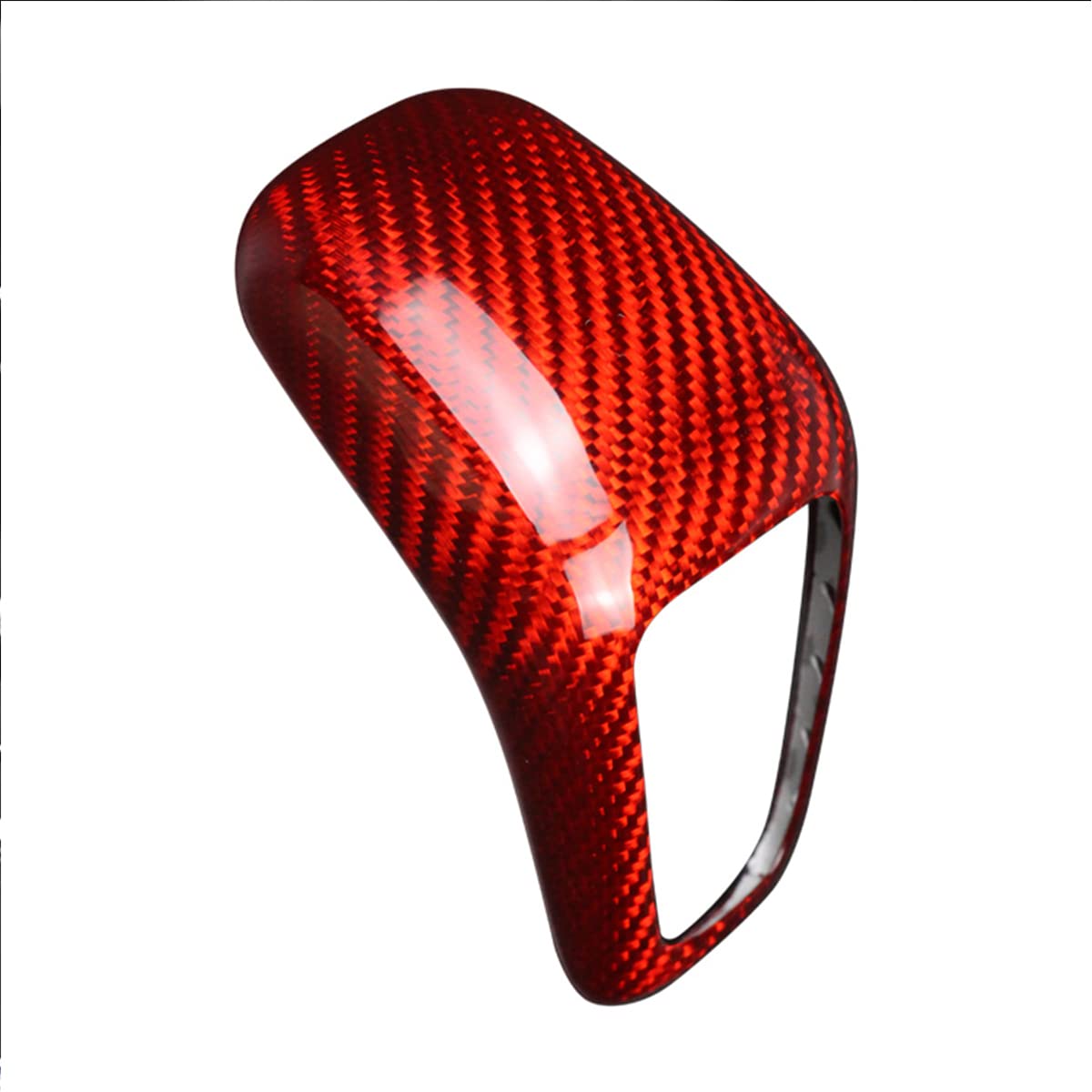 Genuine Red Carbon Fiber Gear Shift Knob Cover Trim for Porsche Cayenne (2018-2022) | Premium Exotic Interior Styling Upgrade - AutoGearHub